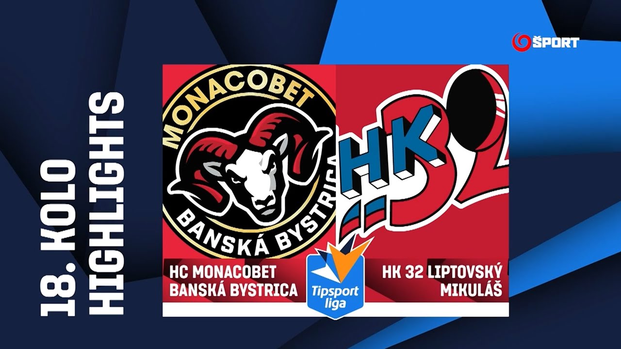 18. kolo: HC MONACObet Bansk&aacute; Bystrica - HK 32 Liptovsk&yacute; Mikul&aacute;&scaron; 5:4 sn (3:2, 0:1, 1:1, 0:0)