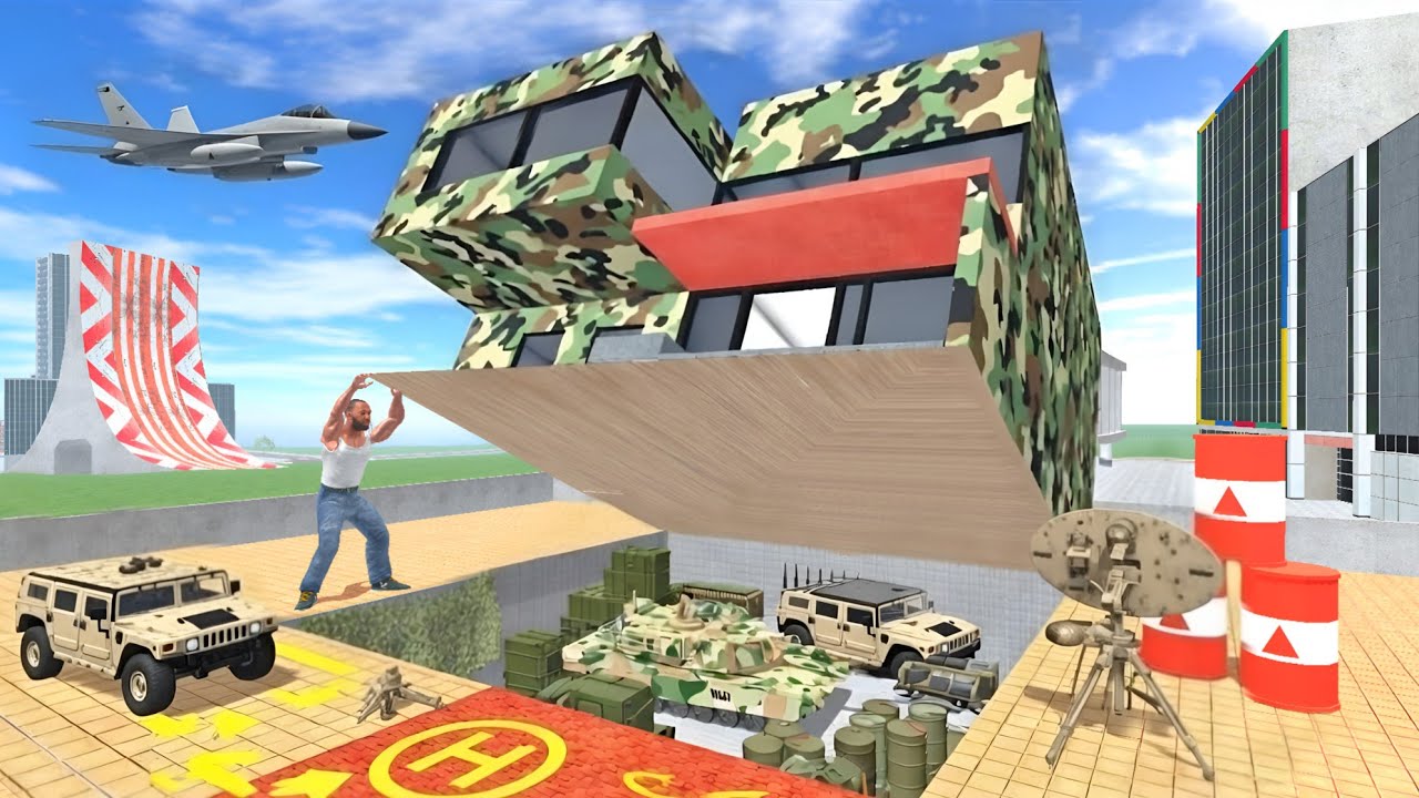Franklin Found Secret Military Base inside House - INDIAN BIKES DRIVING 3D 