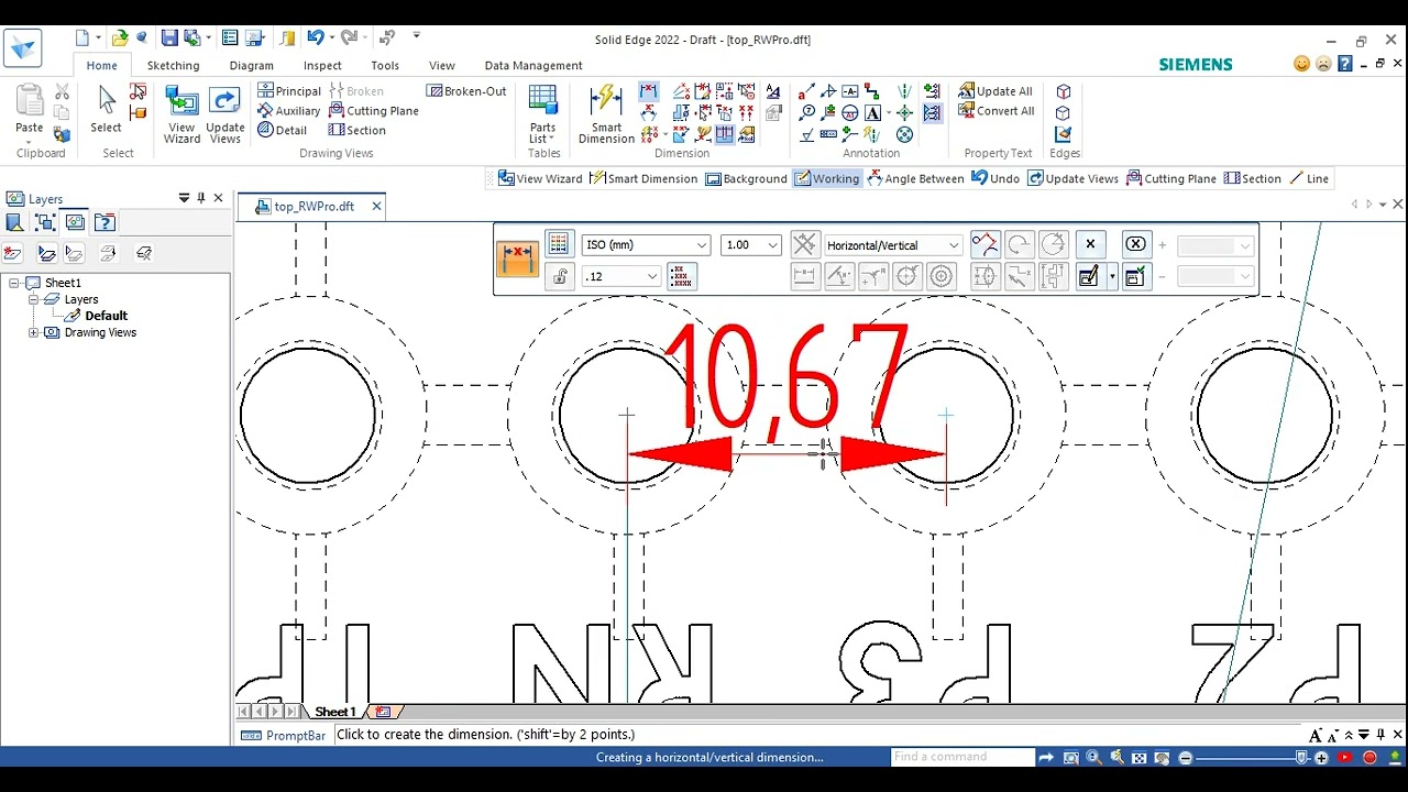 Dimensioning on SolidEdge