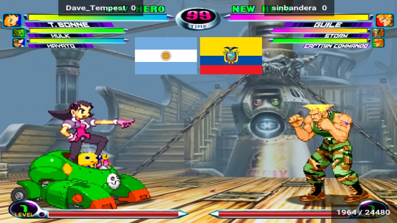 Marvel Vs. Capcom 2 - Dave Tempest Vs Sinbandera