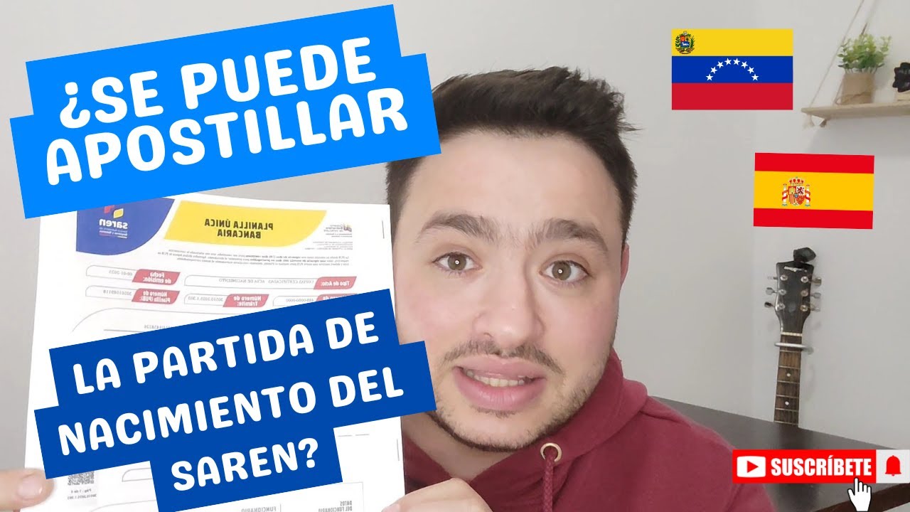 APOSTILLA partida de Nacimiento ELECTRÓNICA Venezolana desde España