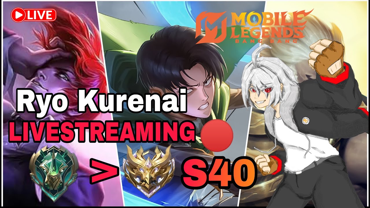 MLBB LIVE { Ryo Kurenai ch }[ LIVE 4] WINSTRIK/LOSTERIK ESOK2 AJA!! #vtuber #mlbb #live (Portrait)