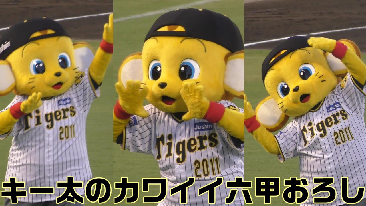 阪神タイガースのマスコットキャラ キー太のカワイイ『六甲おろし』TORACOダンス
