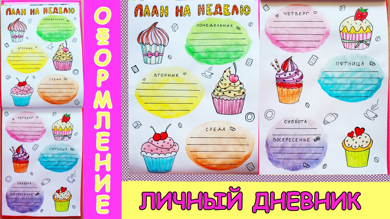DIY: Идеи для личного дневника, блокнота, артбука ♥ Оформление разворота 