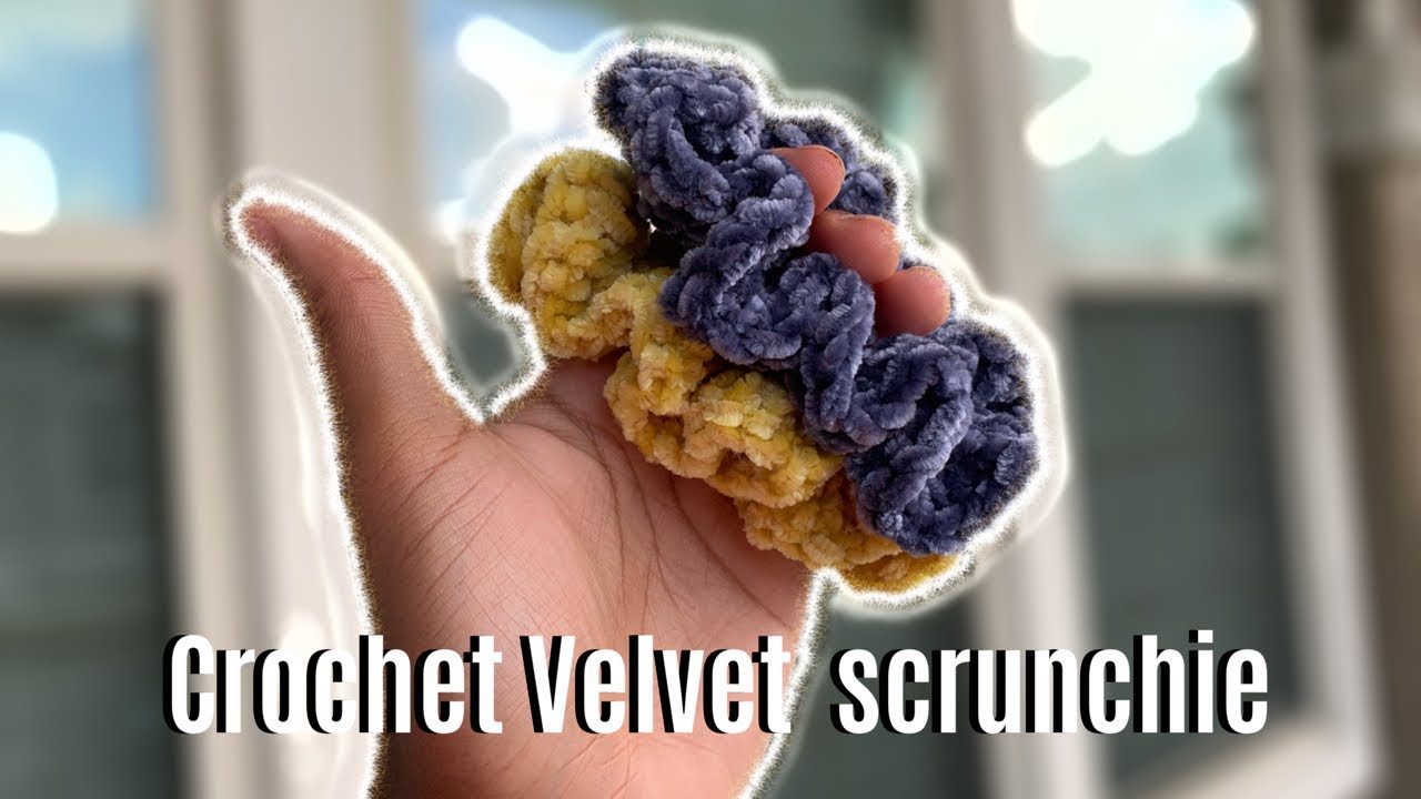 Crochet Velvet Scrunchie | Naomi Marie