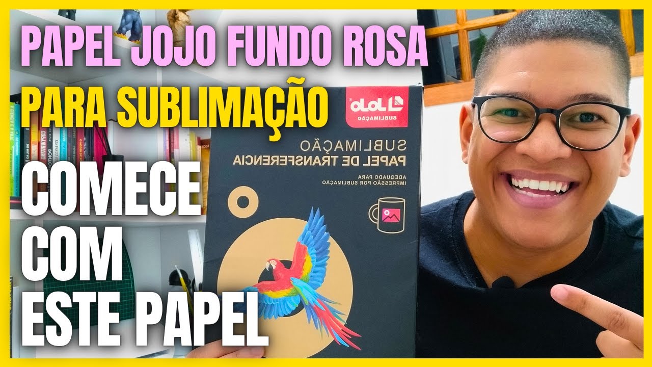 Papel jojo fundo rosa para sublimação