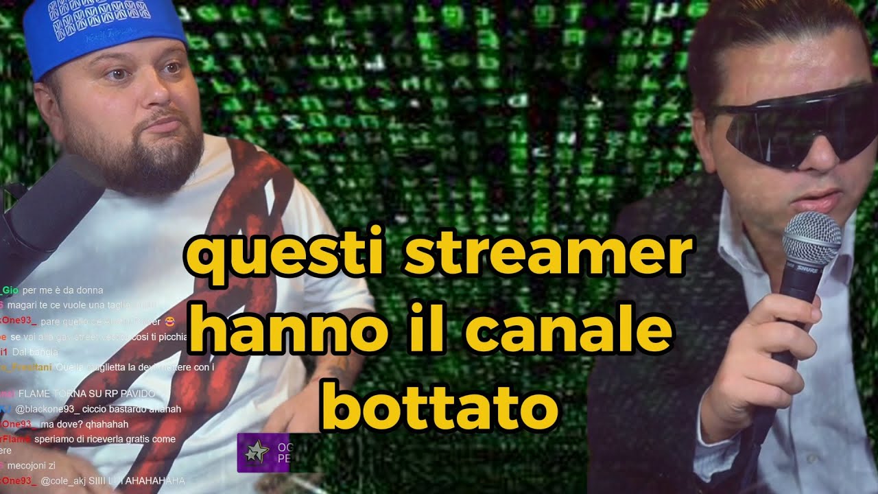 MR FLAME parla di STREAMER col CANALE BOTTATO in LIVE da RUBINO