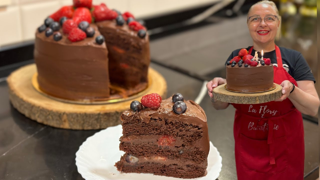 TORT DE POST / Tort Vegan de Ciocolată |  🎂 Aniversare 4 ani 😍 | La Flory în Bucătărie