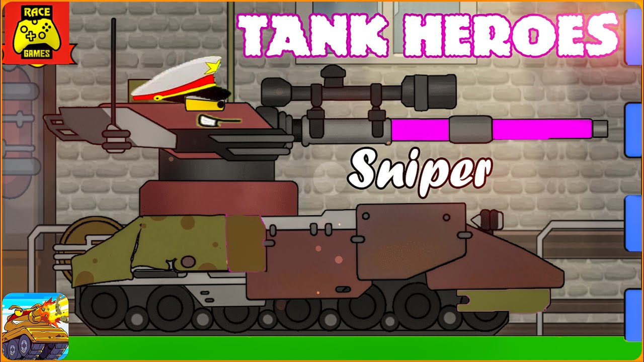 TANK HEROES: HEROES TANK BATTLE NOW| Upgrade Sniper Tank| Tank Cartoon| Xe Tăng Bắn Tỉa
