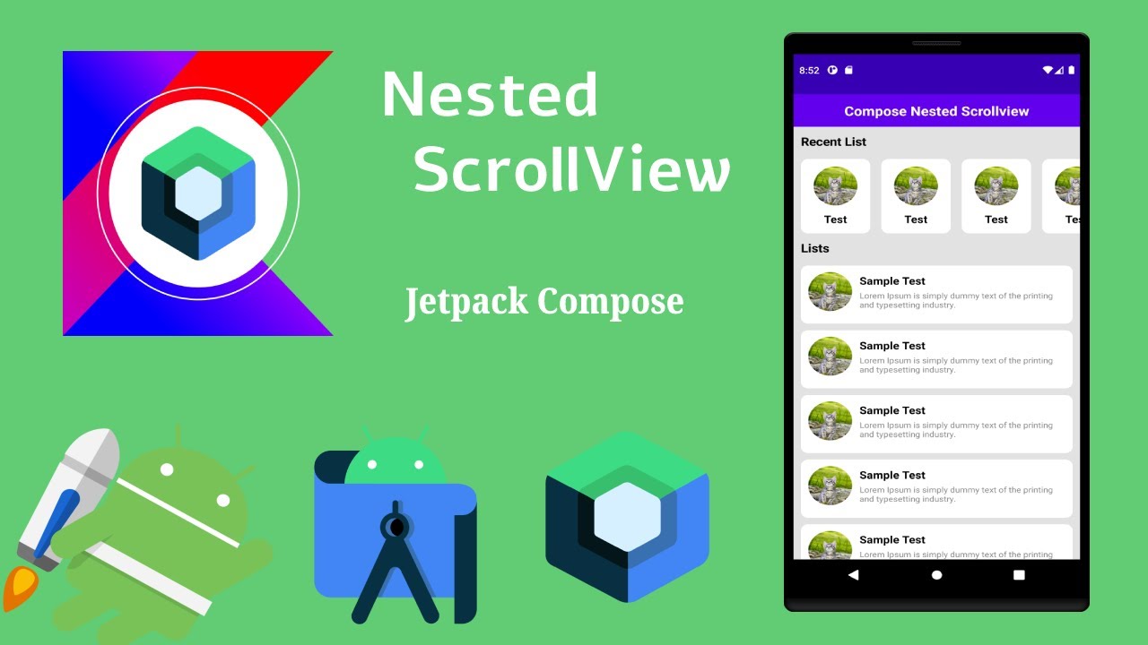 How to implementation in Nested Scrollview in Jetpack Compose | Android | Kotlin | Make it Easy