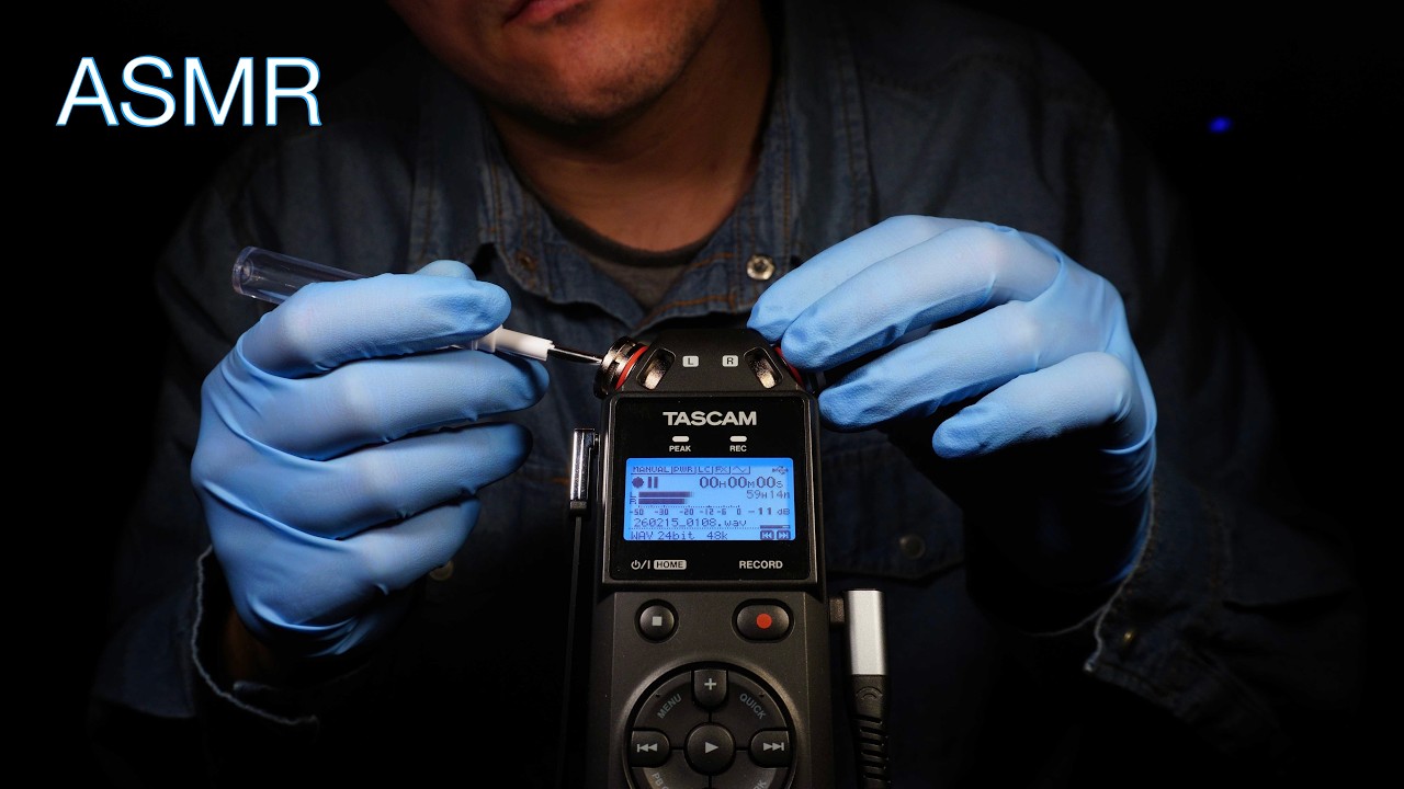ASMR Ear Cleaning for Sleep – Tascam Mic Cleaning (No Talking)