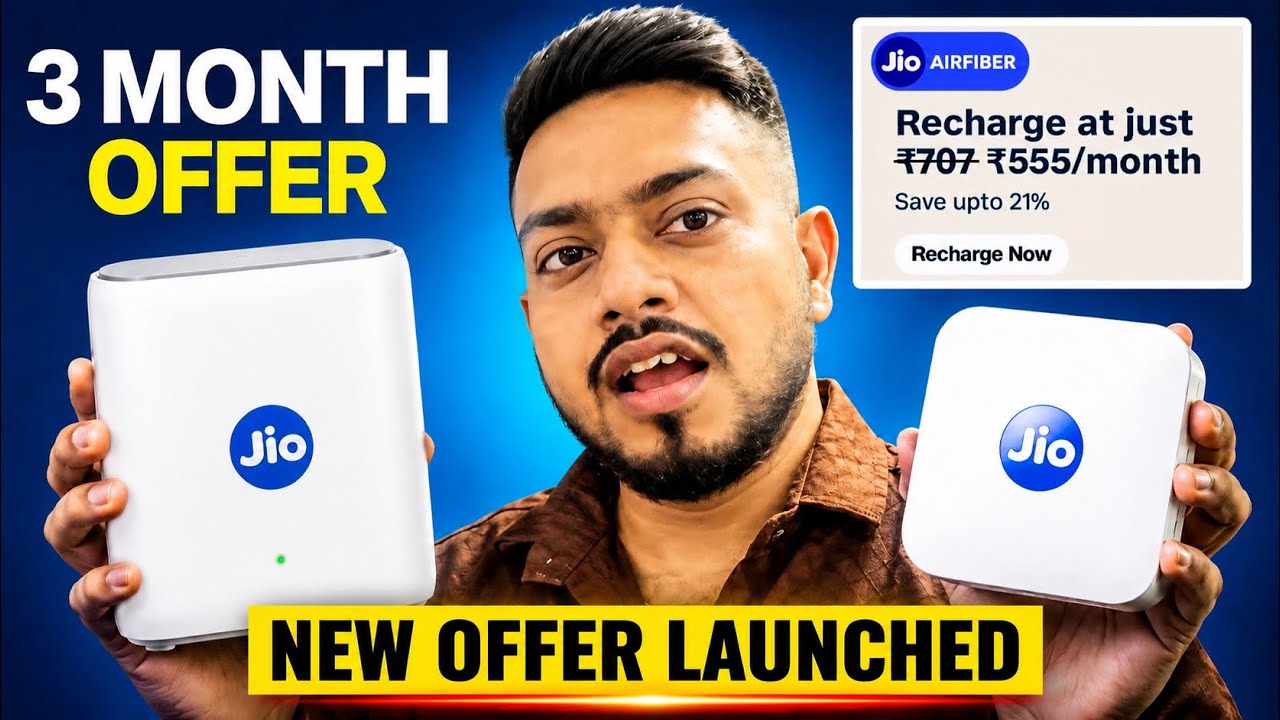 Jio airfiber 3 Months recharge OFFER | Free ₹150 airfiber vouchers update & Airfiber Network problem