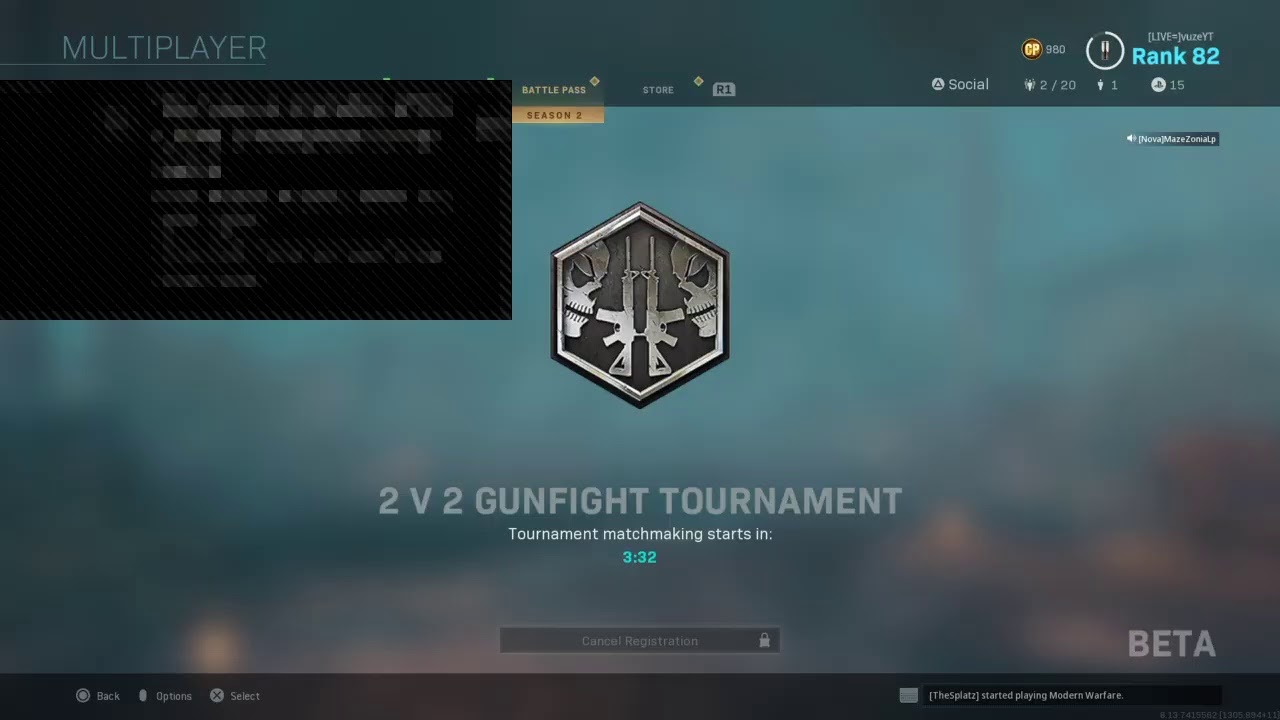 200 subs grind Modernwarfare 2V2 TURNEMENT