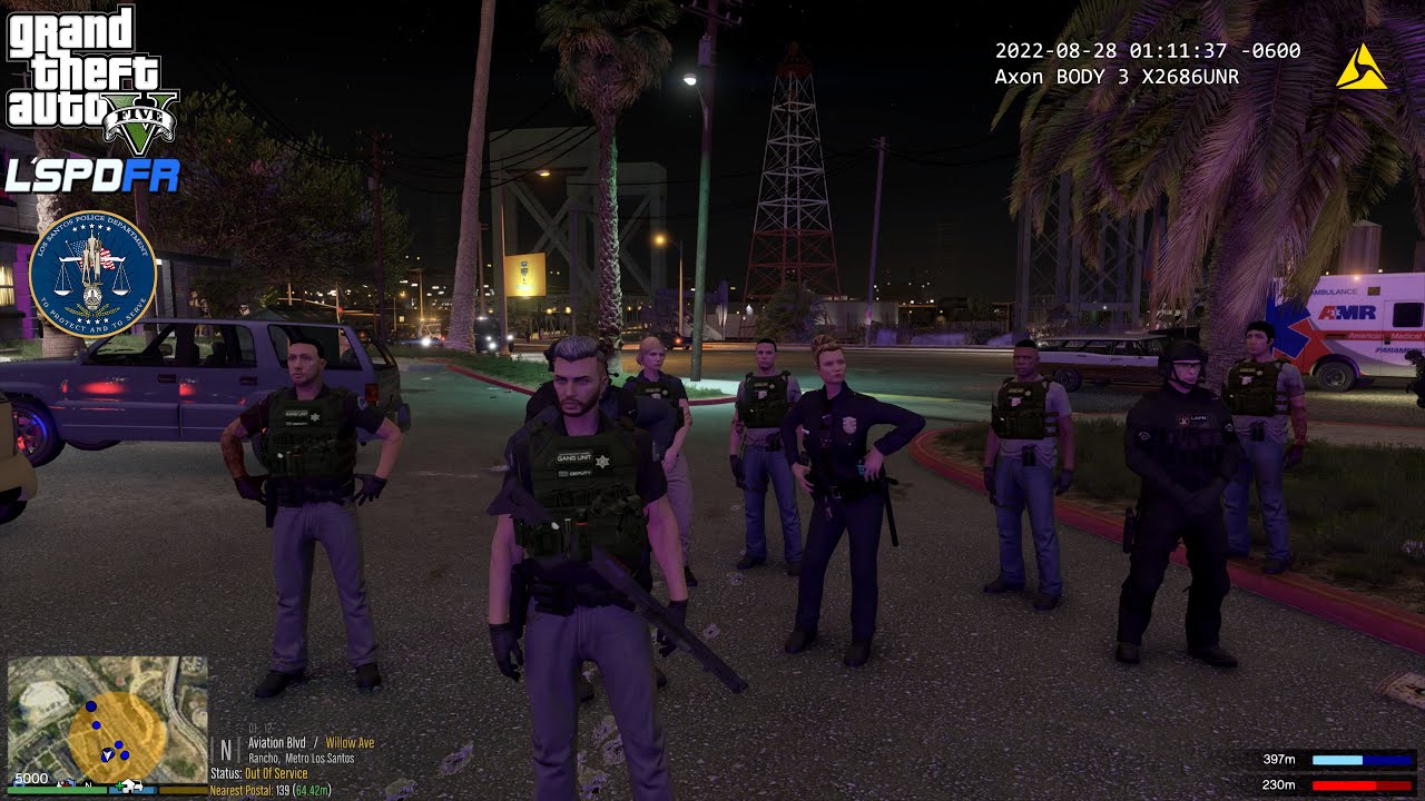 GTA V - LSPDFR 0.4.9🚔 - LSPD/LAPD - Gang Unit Patrol - Gang Attack | Shootouts | Panic Button - 4K