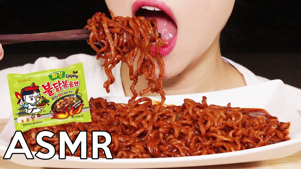 ASMR BLACK BEAN FIRE NOODLE 짜장불닭볶음면 리얼사운드 먹방