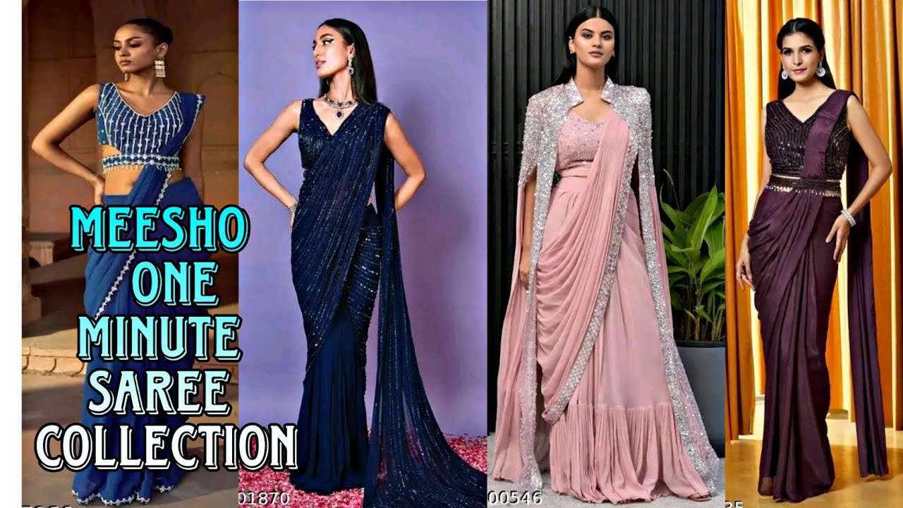 Meesho Ready to wear saree | One Minute saree collection on Meesho| Meesho Beautiful sarees #saree
