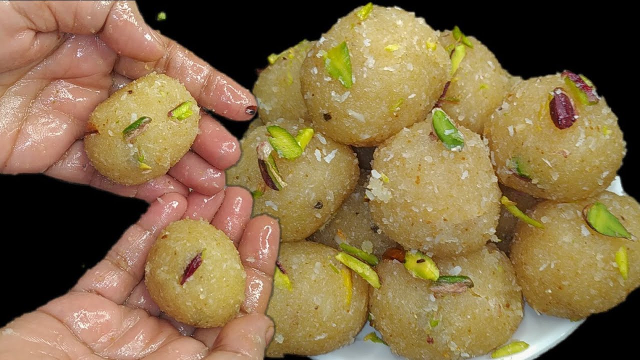 एक नए तरीके से बनाएं आसान व टेस्टी सूजी के लड्डू 2 चीजों से Easy Suji Laddu Recipe /Rava Laddu