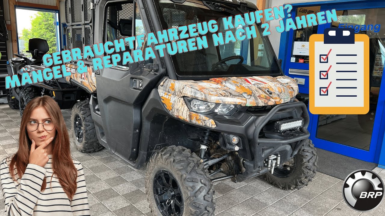 Reparaturen & Zustand am 2 Jahre alten Can Am Traxter XU HD10 Car Wrapping Defender