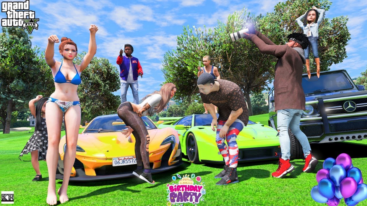 GTA 5 REAL LIFE FAMILY MOD #3 BIRTHDAY🎉 (GTA 5 Real Life Family Mods)
