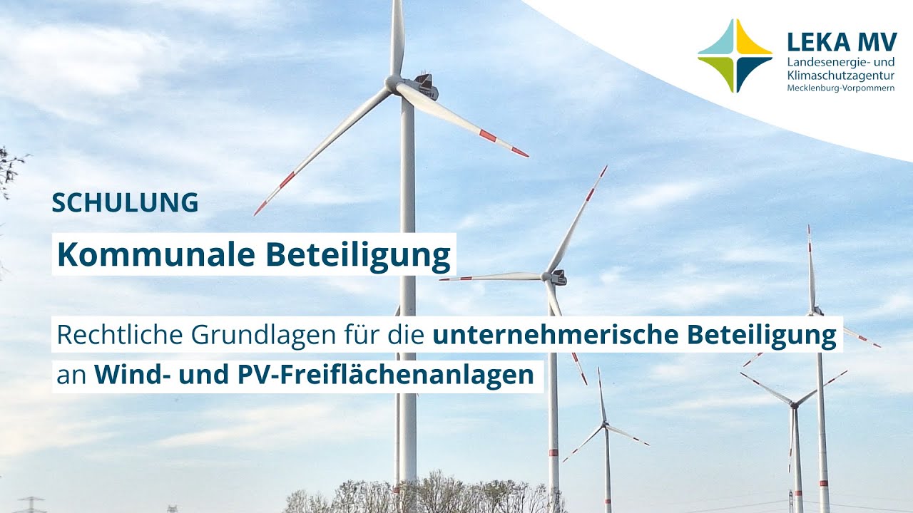 Kommunale Beteiligung an Wind- und PV-Freifl&auml;chenanlagen: Rechtliche Grundlagen kompakt erkl&auml;rt