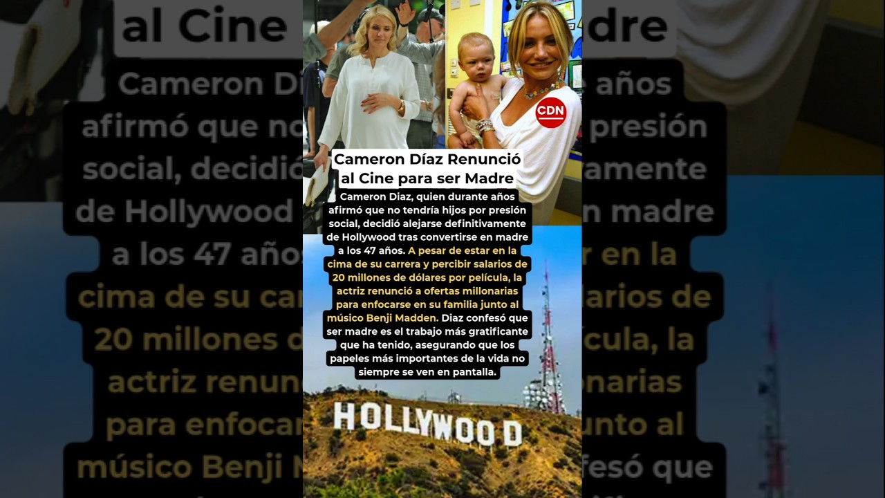 Renunció al Cine para ser Madre: Cameron Díaz 