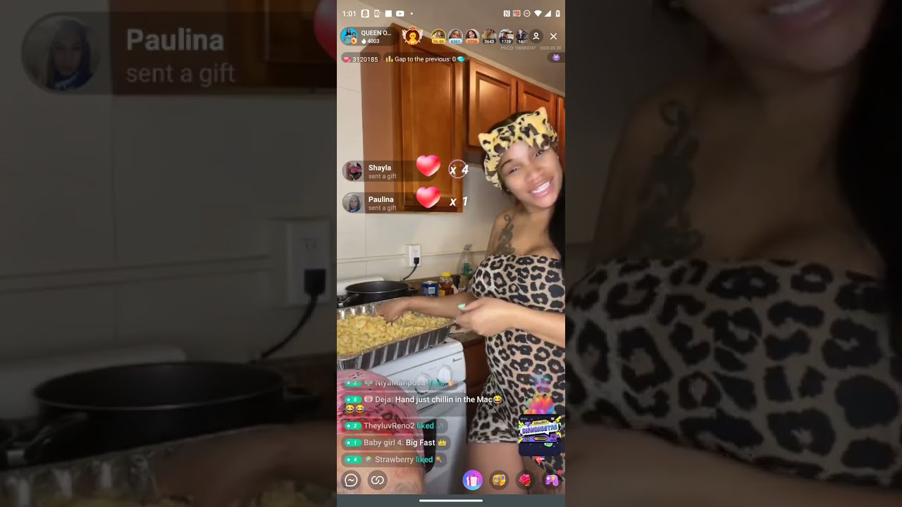 QUEEN OPP N CHELLE LAST PART OF LIVE!! MAC N CHEESE 🧀 GOT A LITTLE MESSY LOL!! SUBSCRIBE!!