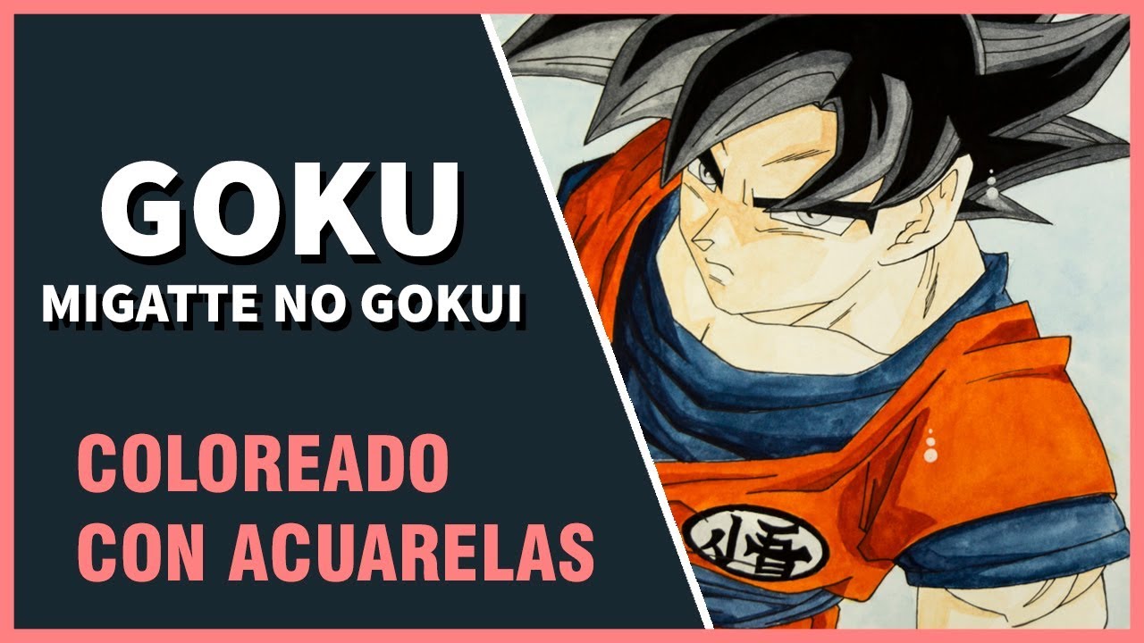 C&Oacute;MO DIBUJAR A GOKU ULTRA INSTINCT con acuarela 🎨 [DRAGON BALL SUPER]
