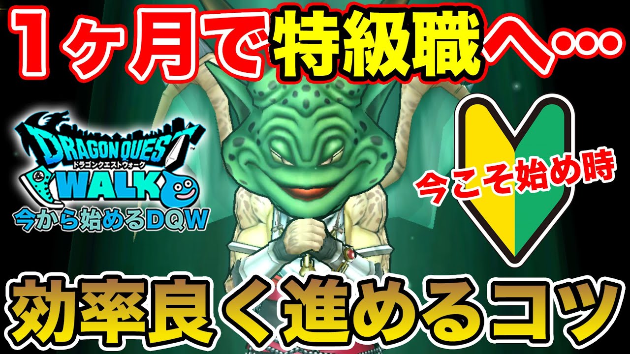 【ドラクエウォーク】1ヶ月で特級職へ!! 最高のスタートが出来るレベリングのコツまとめ【DQW】