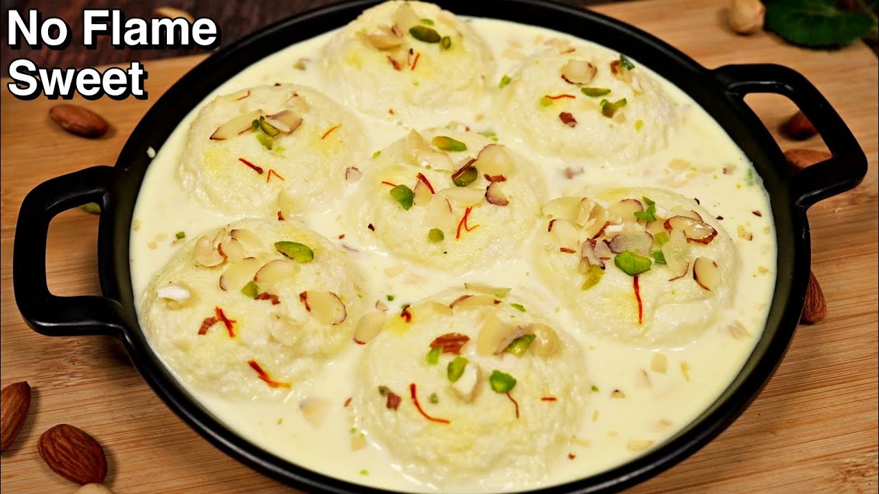 Instant Fireless Rasmalai - No Cook Dessert | Bread Rasmalai