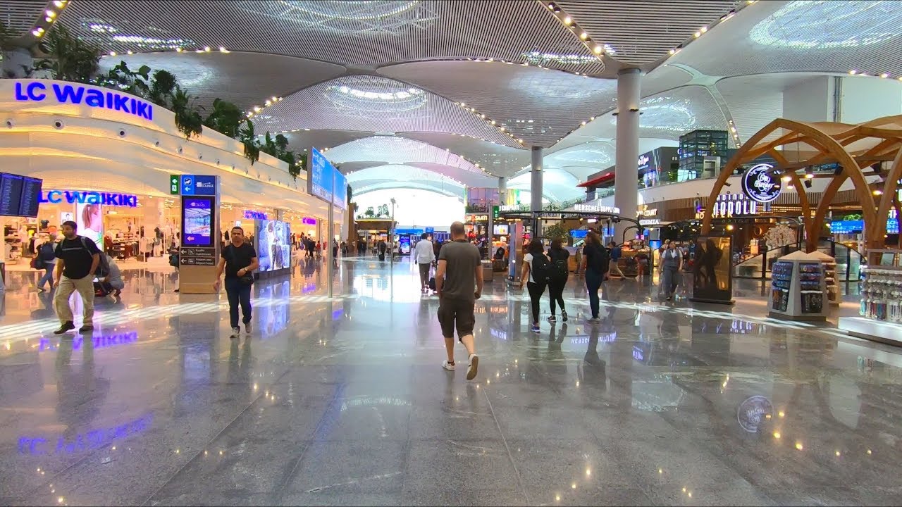 Istanbul Airport, Walk from Passport Control to Gate (GoPro H7B)