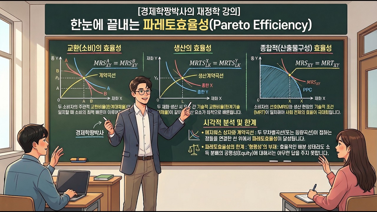 [정병열 재정학연습 5] 제2장 경제적 효율성과 시장실패 - 2. 파레토효율성의 조건