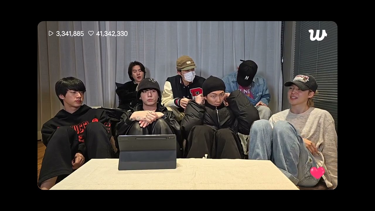 🌟🔴 BTS OT7 Full Group Live English Subtitles BTS live stream now on Weverse