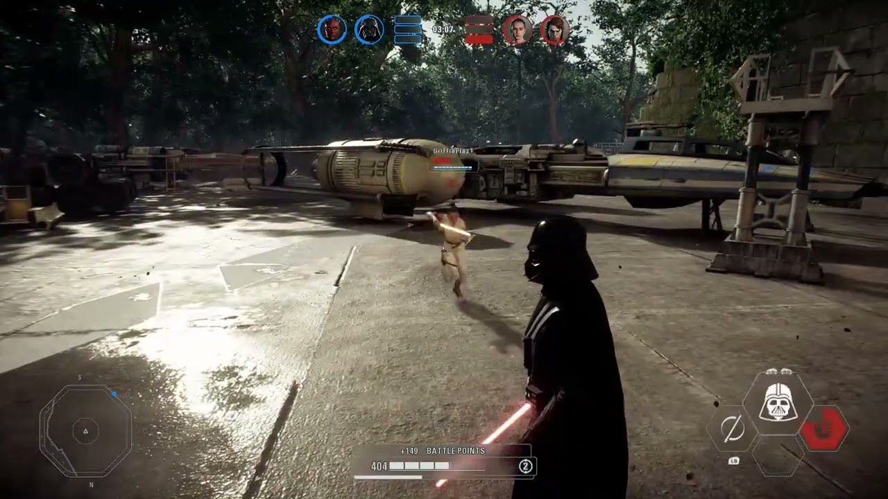 Star Wars Battlefront II Darth Vader takes it easy on Ray