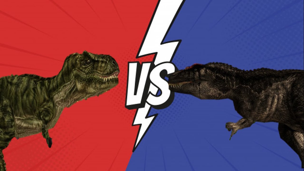 T Rex VS Carcharadontosaurus JPOG Battles #7