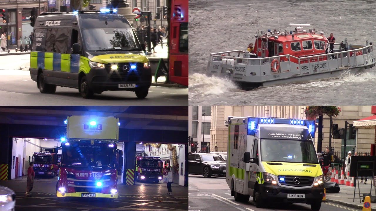 Police, Fire and Ambulance responding in London