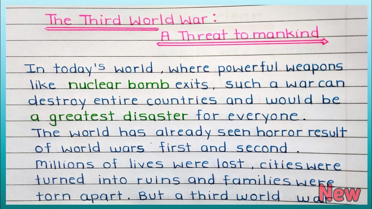an article on Third World War- A thread to mankind / essay on third world war in english #board_exam