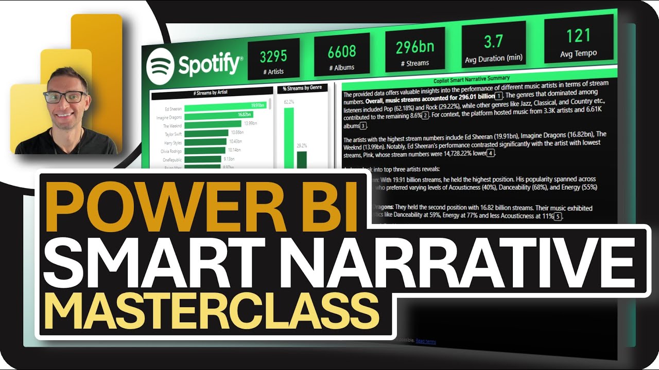 Power BI SMART NARRATIVE Visual: PBI MasterClass!!!