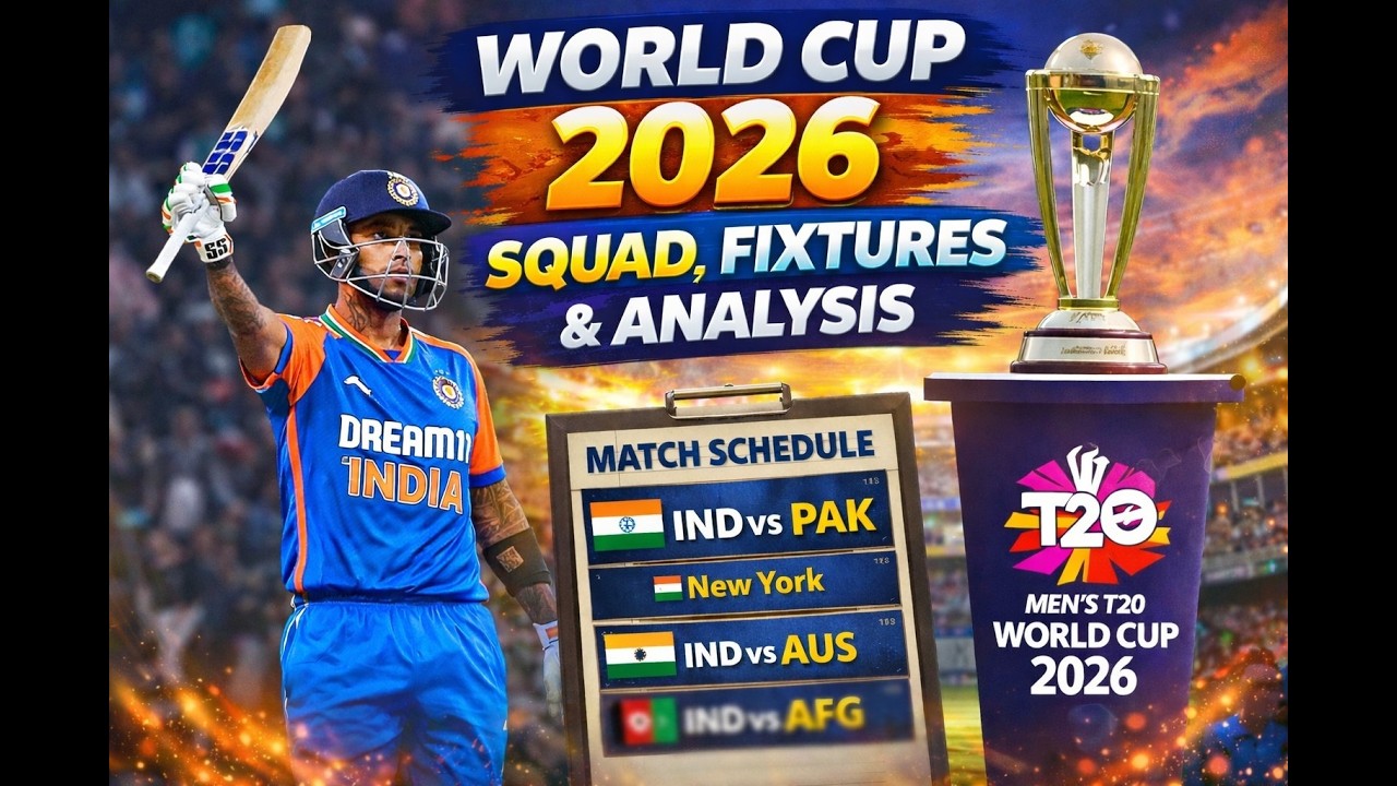 Big Update: India Fixtures & Squad Analysis | T20 WC 2026 | Suryakumar Yadav | IND VS PAK |