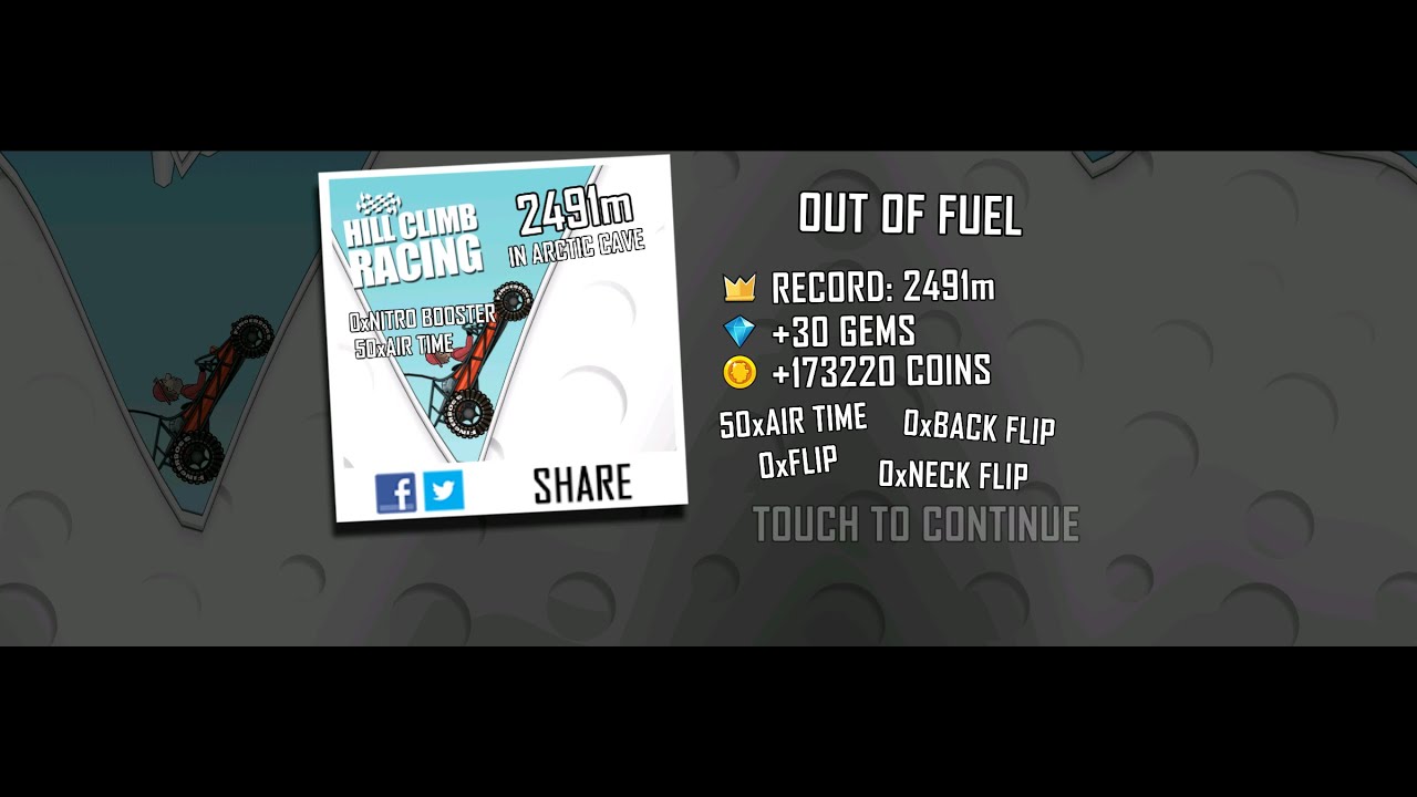 Hill Climb Racing: Dune Buggy - Arctic Cave 2491m