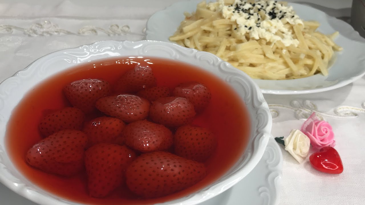 Çilek Komposto Tarifi | Buz gibi İftar ve Sahur Sofralarına | @marifetlieller1015 🍓