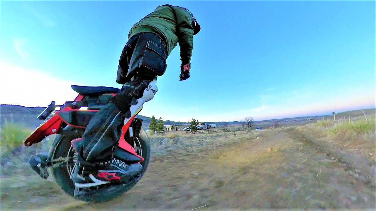 (KINGSONG S22) Coilover Suspension (45 MpH) E- Unicycle Off-road Riding *Raw footage