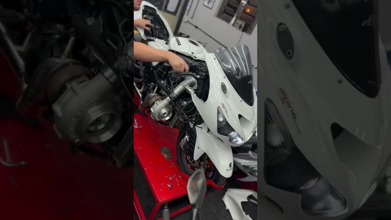 Kawasaki zx14r con turbo💥😱 