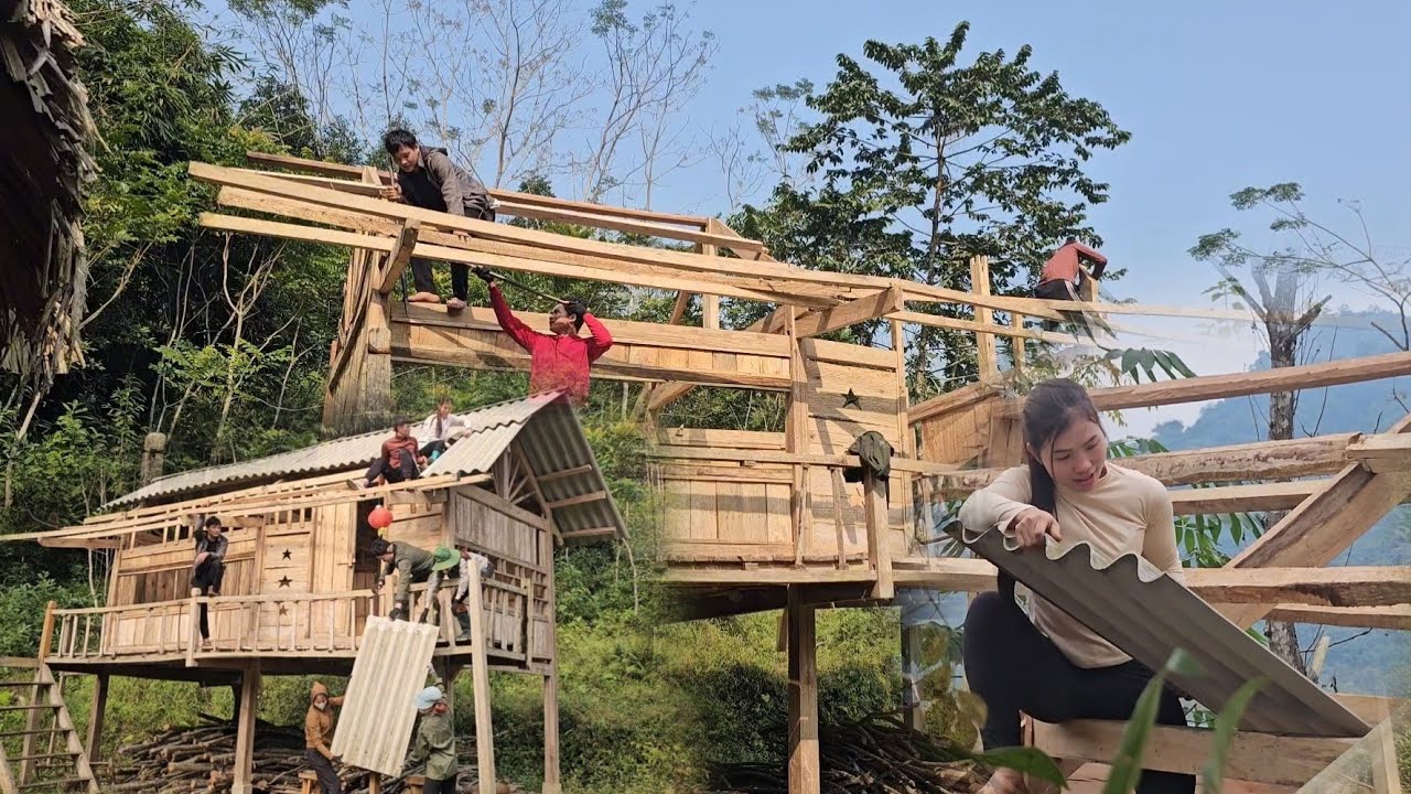 Full video 30 day The entire process of dismantling, transporting and erecting the wooden house