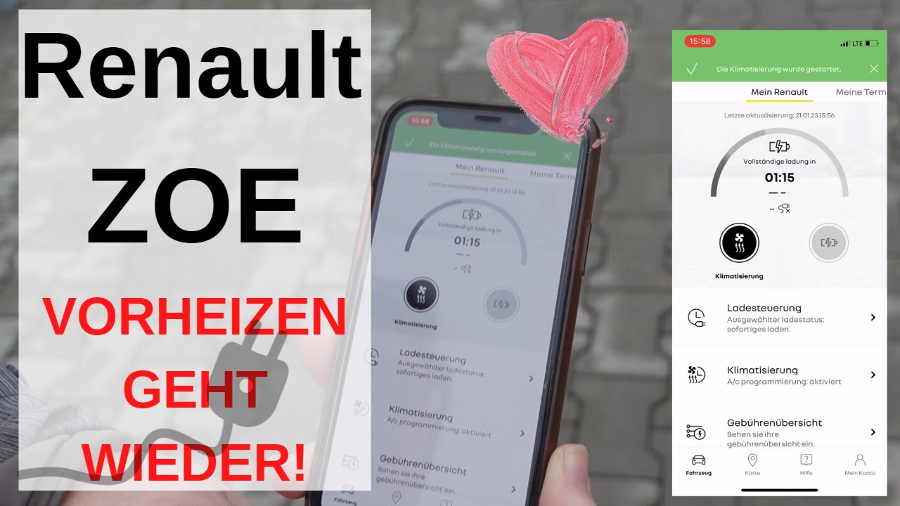 Renault ZOE Vorheizen per App funktioniert wieder