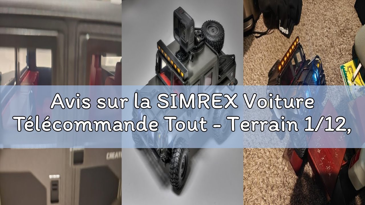 Avis sur la SIMREX Voiture Télécommande Tout - Terrain 1/12, 20 km/h, 4WD avec télécommande 2,4 GHz,