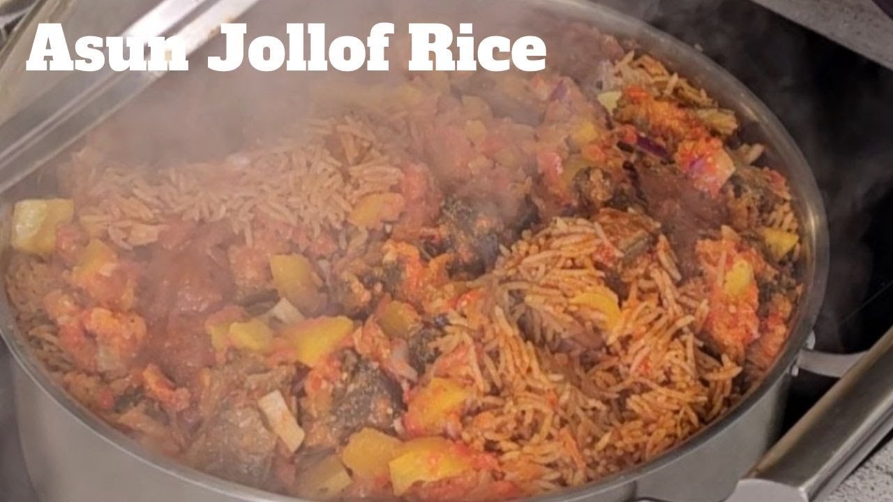 How To Make Goat Meat Jollof Rice: Asun Jollof rice Recipe
