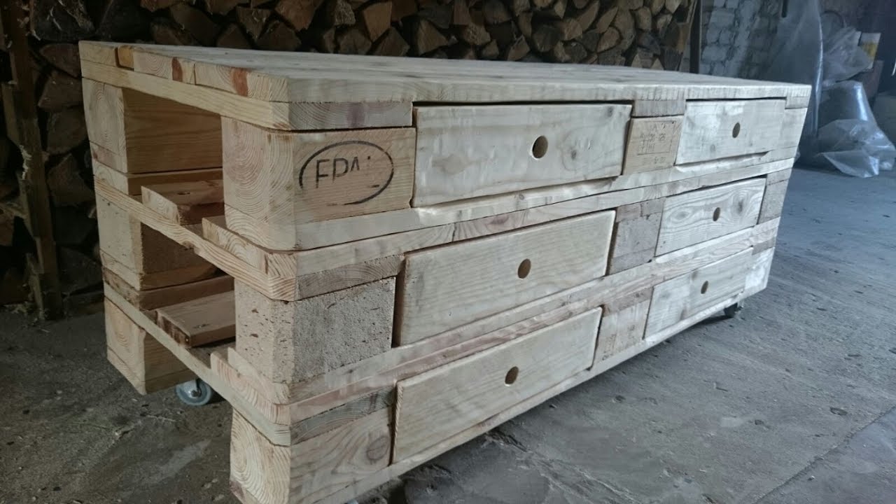 Kommode aus Paletten selber bauen/ Bauanleitung simpel