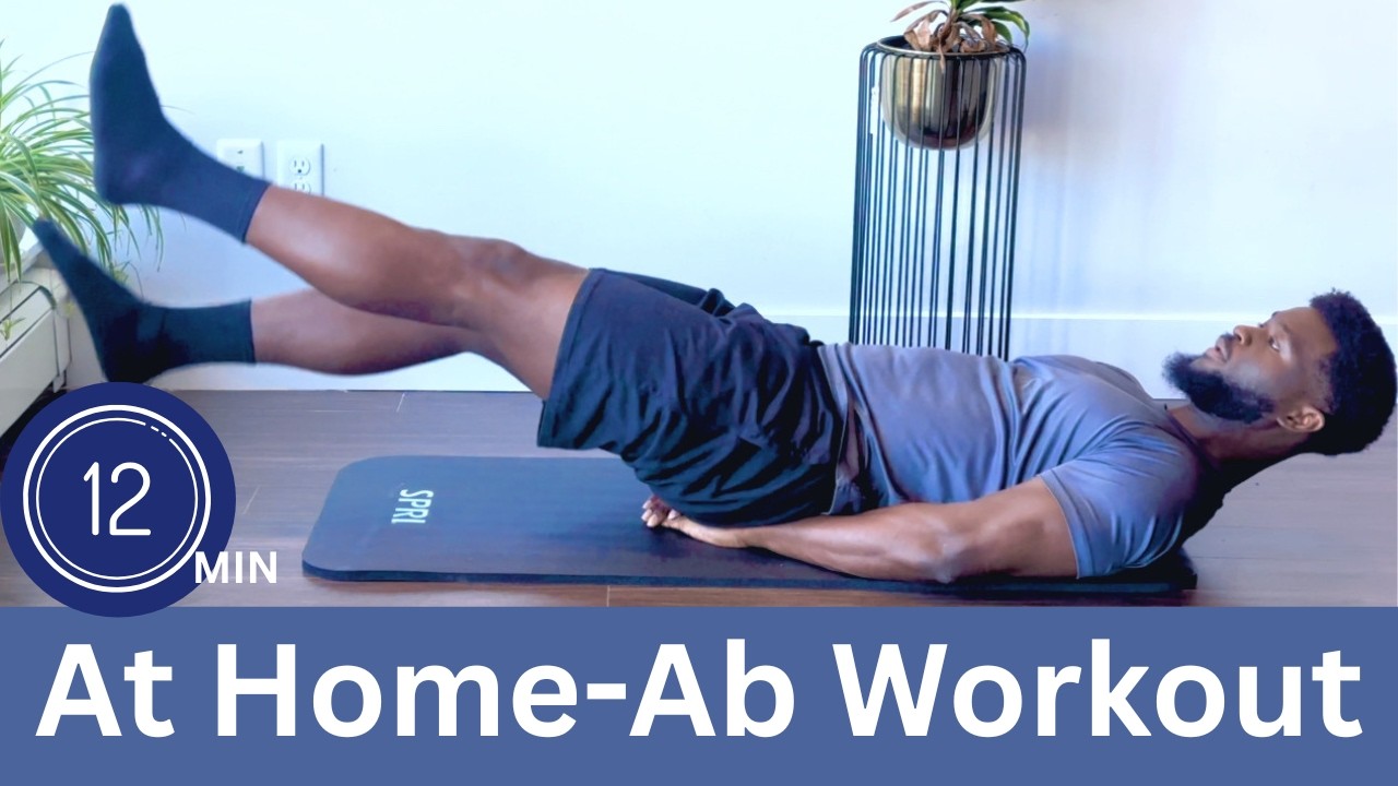 12 min At Home Core Workout - Moderate to Advanced.