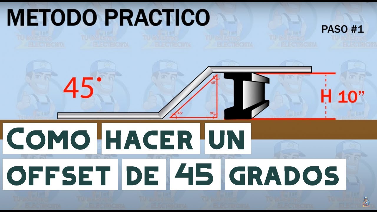 Como hacer un offset de 45 grados. Video #125