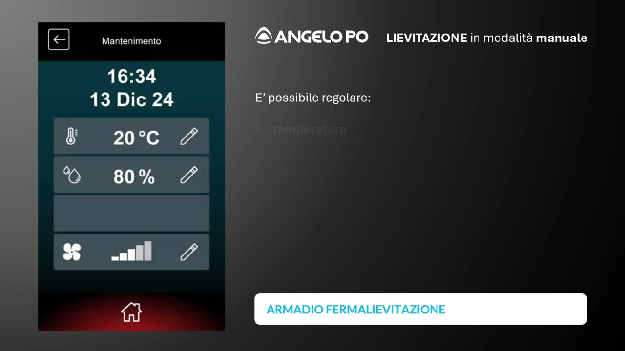 Angelo Po - Armadi lievitazione - Lievitazione manuale